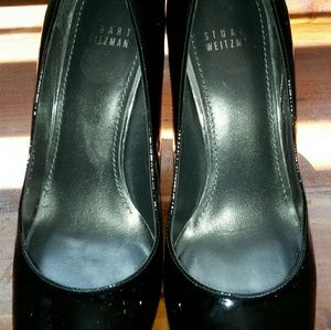 Stuart Weitzman, Black Patent Leather Pumps, 9.5 W